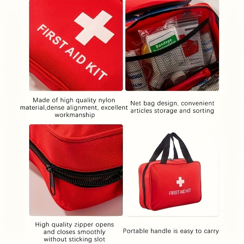 184-Piece Portable First Aid Kit with Assorted Emergency Supplies for Home, Car and Outdoor Carry