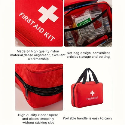 184-Piece Portable First Aid Kit with Assorted Emergency Supplies for Home, Car and Outdoor Carry