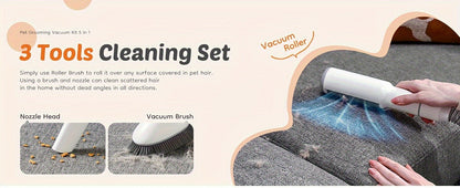 Pet Grooming Vacuum Kit, Five-in-One Suction System with Clippers, Six Guide Combs and Two Color Options