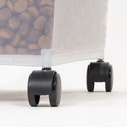Pet Food Storage Container Set 3-Piece – 30QT + 10QT Airtight Snap-Lock with 360° Wheels & Scoop, Holds up to 37.5lb, for Dog Cat & Bird Food