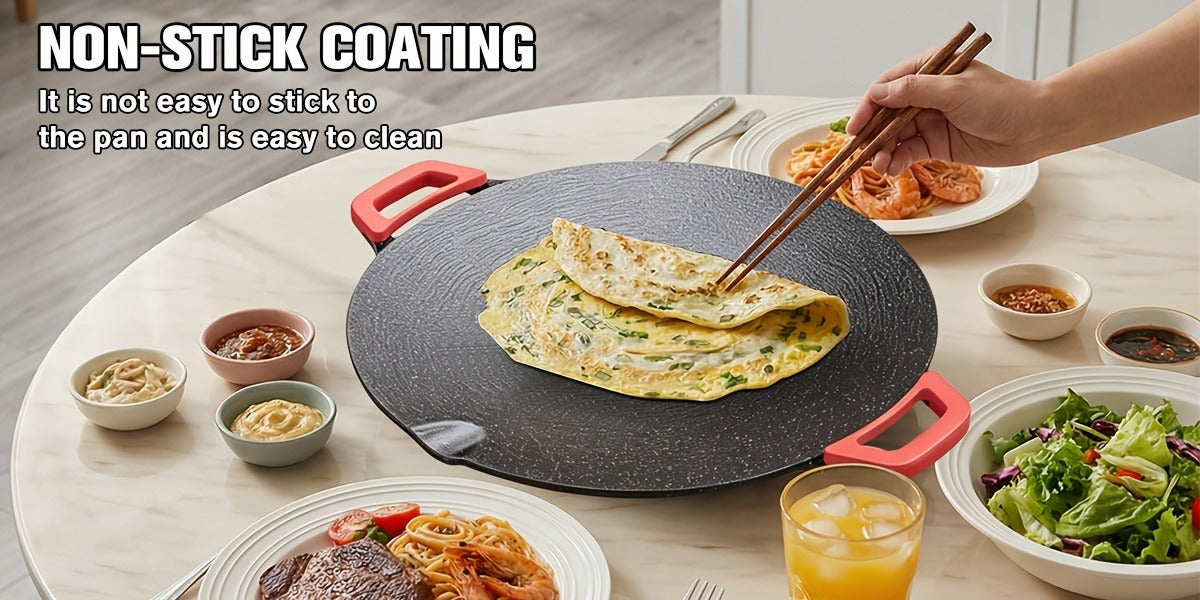 Electric Grill Pan Smokeless Indoor BBQ Non-Stick Griddle with Adjustable Temperature Control for Home Kitchen and Party