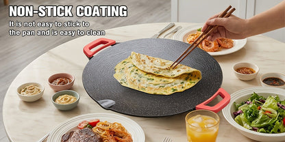 Electric Grill Pan Smokeless Indoor BBQ Non-Stick Griddle with Adjustable Temperature Control for Home Kitchen and Party