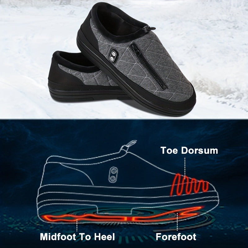 Rechargeable Heated Slippers with 5000 mAh Battery, Three Heat Settings and M or L Size Options