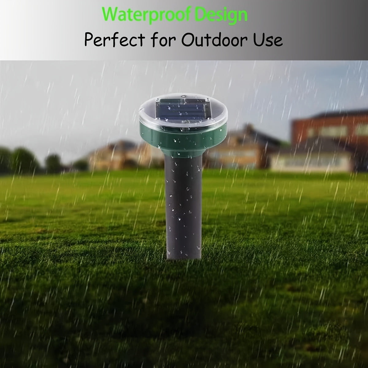 Solar Ultrasonic Pest Repeller Outdoor Waterproof Rodent Repellent Stake for Yard Garden Farm Mole Snake Skunk Dog Deterrent Device IP44 2/4/6/10 Pack