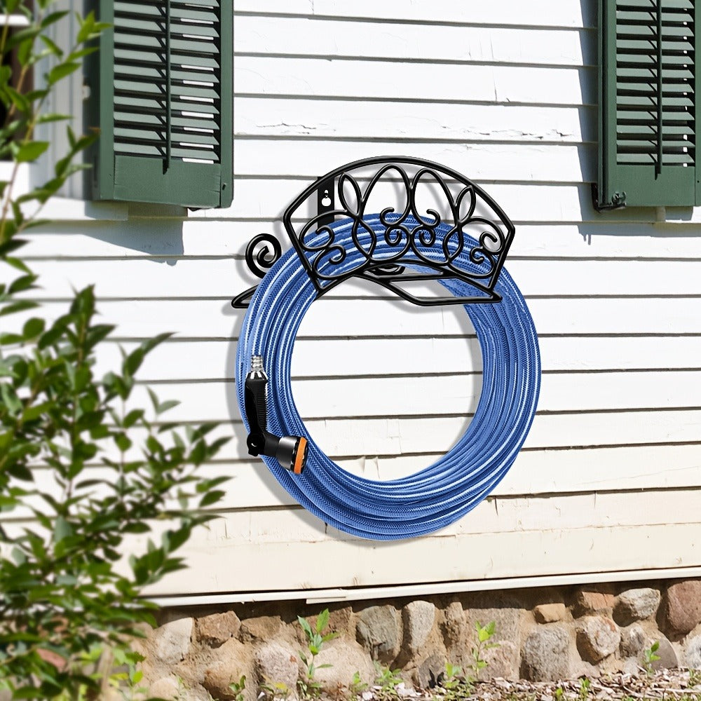 11 x 6-Inch Wall-Mounted Garden Hose Holder in Little Bird or Butterfly Decorative Designs