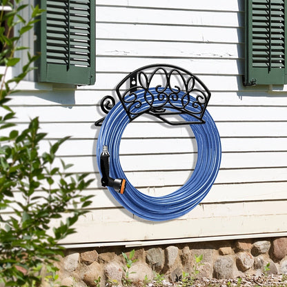11 x 6-Inch Wall-Mounted Garden Hose Holder in Little Bird or Butterfly Decorative Designs