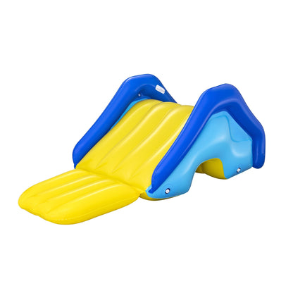 Inflatable Pool Water Slide Giant – 97x49x39 Inch Backyard Waterslide with Built-In Sprinkler, 4 Water Chambers for Stability, Large Platform, PVC