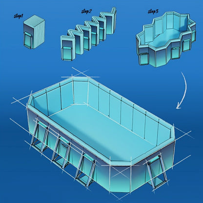 Above Ground Pool for Garden, Patio and Yard Use, with the Listed Configuration, for Everyday Use and Organized Storage