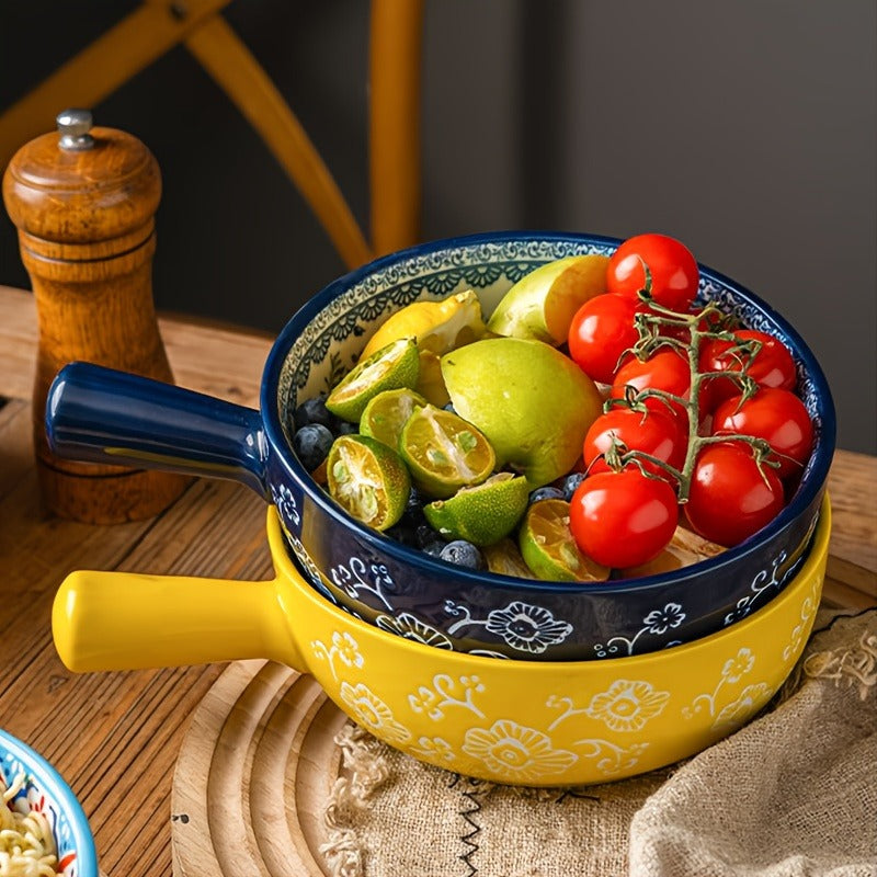 Ceramic Bowl Set with Lids 8-Piece Bohemian Soup Noodle Salad Bowls – Microwave Dishwasher Oven Safe Colorful Dinnerware for Meal Prep Family Dining Gifting