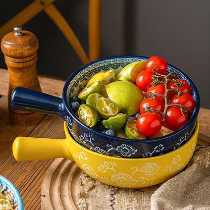 Ceramic Bowl Set with Lids 8-Piece Bohemian Soup Noodle Salad Bowls – Microwave Dishwasher Oven Safe Colorful Dinnerware for Meal Prep Family Dining Gifting