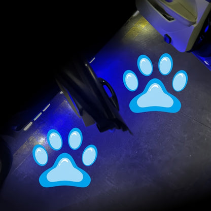 Car Door LED Projector Welcome Lights 4 Pcs – Courtesy Step Logo Light Cute Pattern Projection Festive Atmosphere Night Light Sky Blue Pink Amber