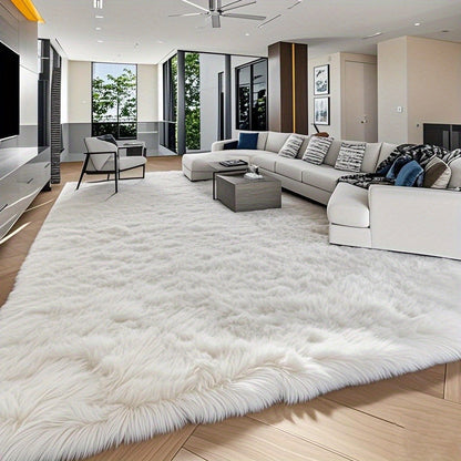 Area Rug 8x10 Plush Shag with 1.7-Inch Pile and Nine Machine-Washable Colors for Living Spaces