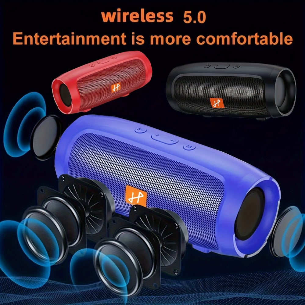 Portable Bluetooth Speaker with 5.1-Channel Listing, 1200mAh Battery and USB-C in Three Colors