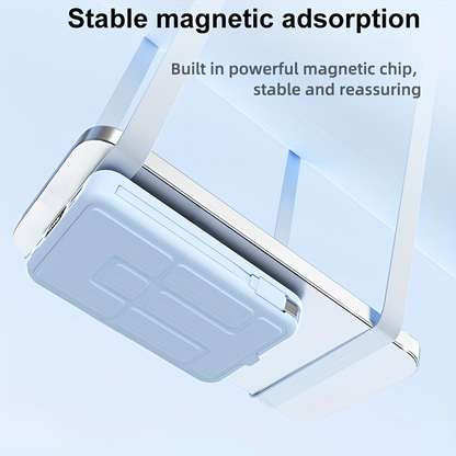 10000mAh Mobile Power, 22.W Magnetic Charging Treasure, Comes with Convenient Dual Cable, with LED Power Display, Stand Mobile Power, Can Charge 5 Devices At The Same Time, Comes with Stand, Can Be On The Plane