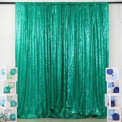 Sequin Backdrop Curtain for Party Wedding - 4x8ft Shimmering Glitter Curtain for Birthday Photo Booth Stage Decoration, Easy Hang, Multi-Color
