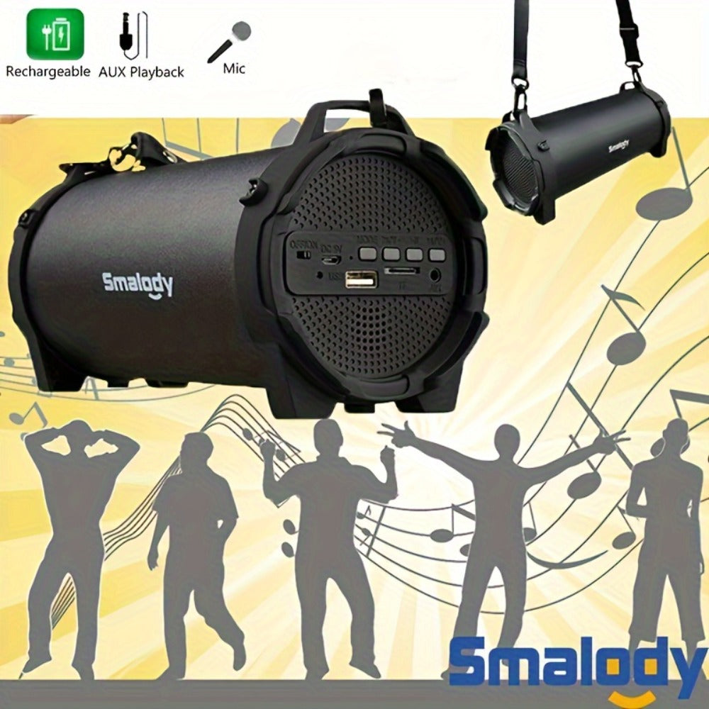 Rechargeable Wireless Boombox Speaker with 3.5mm AUX Input & USB Port – Loud Stereo Sound, 2000mAh Battery, 5H Playtime, Outdoor Indoor Party Home Speaker System