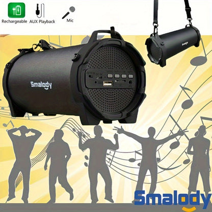 Rechargeable Wireless Boombox Speaker with 3.5mm AUX Input & USB Port – Loud Stereo Sound, 2000mAh Battery, 5H Playtime, Outdoor Indoor Party Home Speaker System