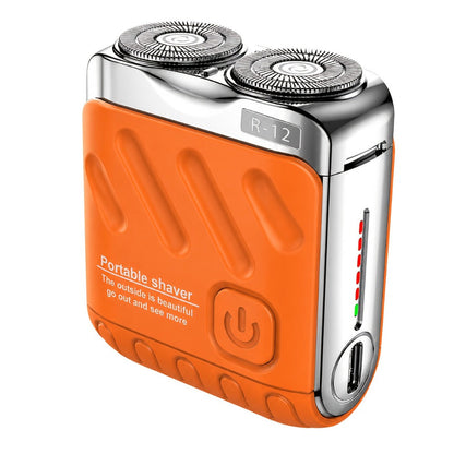 Electric Shaver for Men Magnetic Dual Blade Heads 2-Speed USB Rechargeable Mini Portable Razor Compact Travel Grooming Tool Multiple Colors Waterproof Version Available Orange Black Purple Blue White Grey