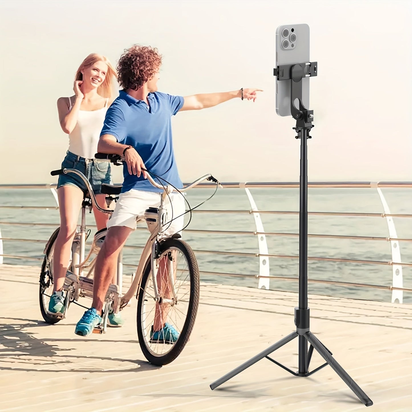 72 Inch Aluminum Tripod Selfie Stick with Wireless Remote & Detachable Phone Holder – Retractable 6-Foot Portable Cell Phone Stand for iPhone Android Camera, Vlogging TikTok Live Streaming Photography