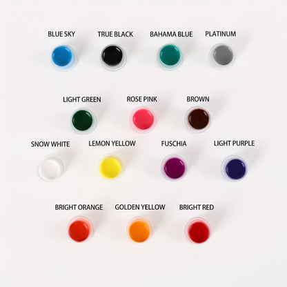 Tattoo Ink Set 14 Colors — EIPTWH 15ml Vivid Pigment Kit, Long-Lasting Skin-Safe Formula, Complete Professional & Beginner Color Palette for Body Art