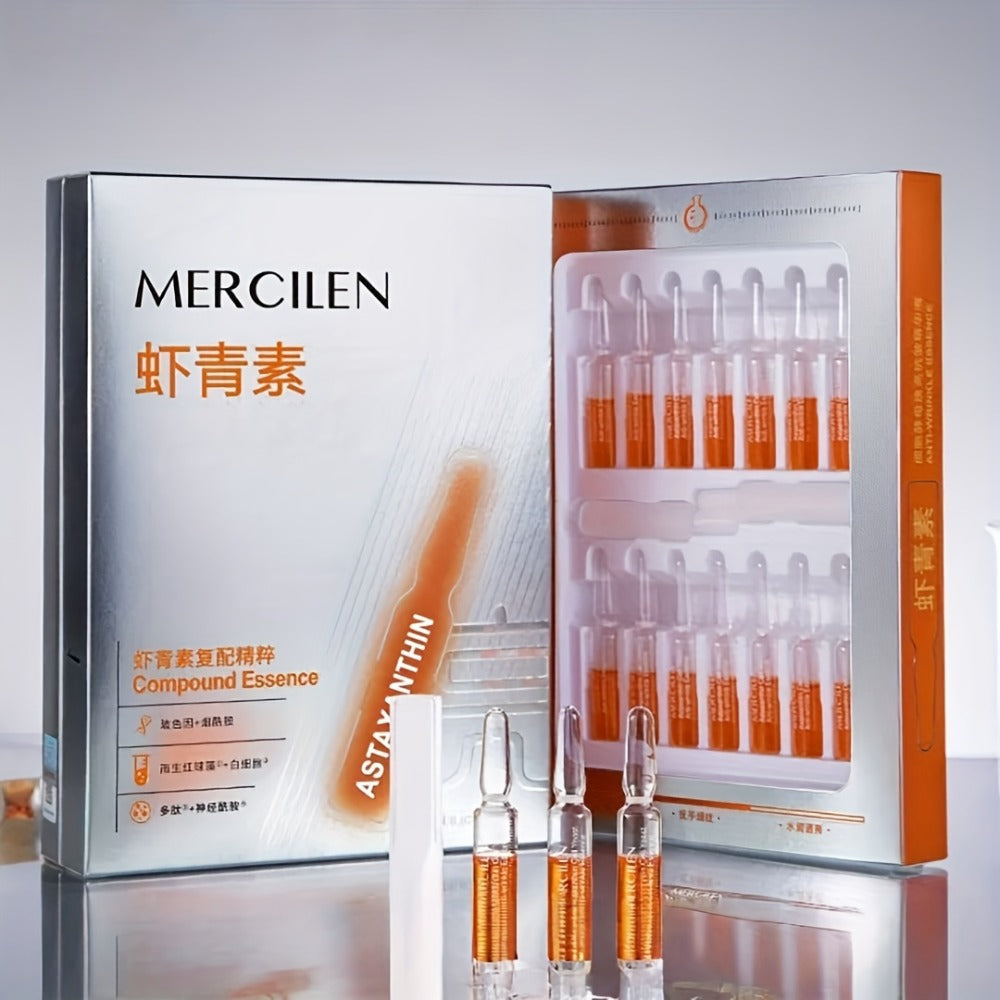Face Serum Mercilen Astaxanthin Ampoule Set with 28 Individually Packed 2ml Essence Portions