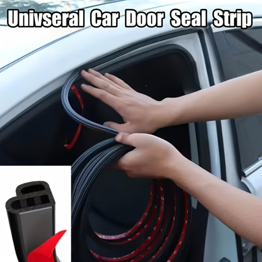 Car Door Seal Strip - 16.73ft Universal Self-Adhesive Rubber Weatherstrip for Noise Reduction & Sound Insulation, Fits Cars, Trucks, SUVs & RVs