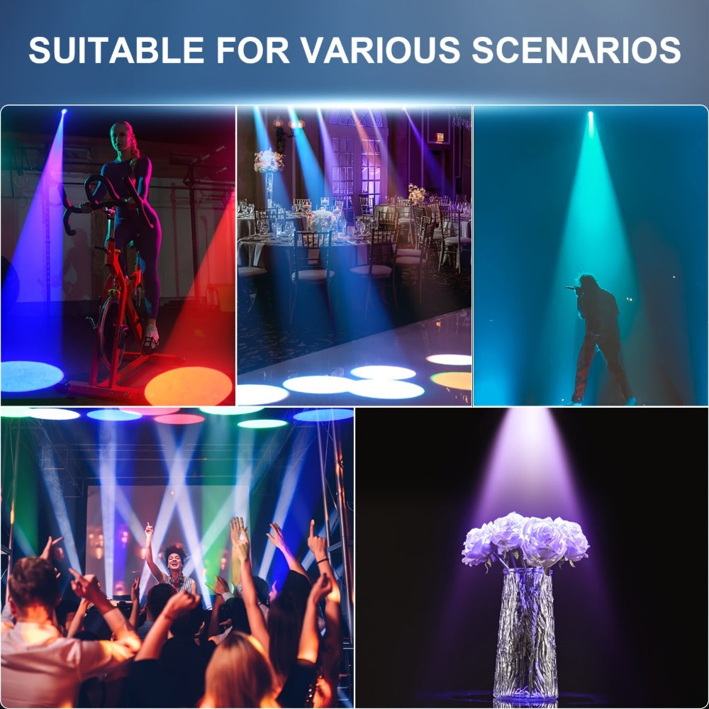 10W RGBW LED Pinspot Stage Light with Remote and Manual Focus detail image - detail view 5