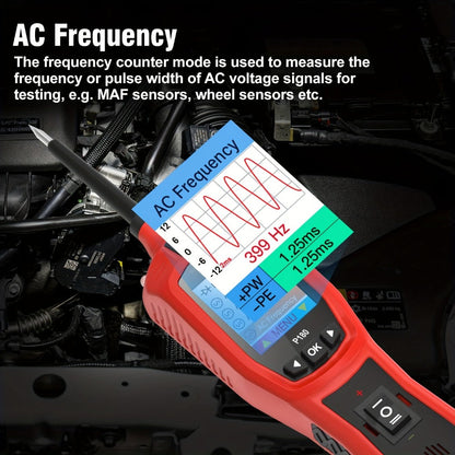 Automotive Circuit Tester P180 Multimeter | Breakpoint Localization Battery Diagnosis AC DC Voltage Fuel Injector Tester 6-30V | Car Electrical System Diagnostic Tool with TFT Color Display