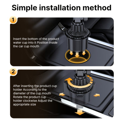 TP08 Cup-Base Car Phone Mount with Expanding Lower Base and Adjustable Clamp for 4–13-Inch Devices