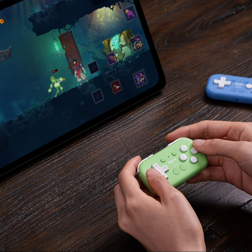 8BitDo Micro Bluetooth Gamepad Pocket Mini Controller for Nintendo Switch Android Raspberry Pi - Keyboard Mode Support Green, Ultra-Compact Wireless Gaming Controller