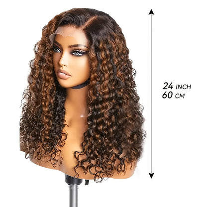 Deep Wave Human Hair Wig with 13x4 HD Lace Front, 180% Density and 14-34 Inch Length Options
