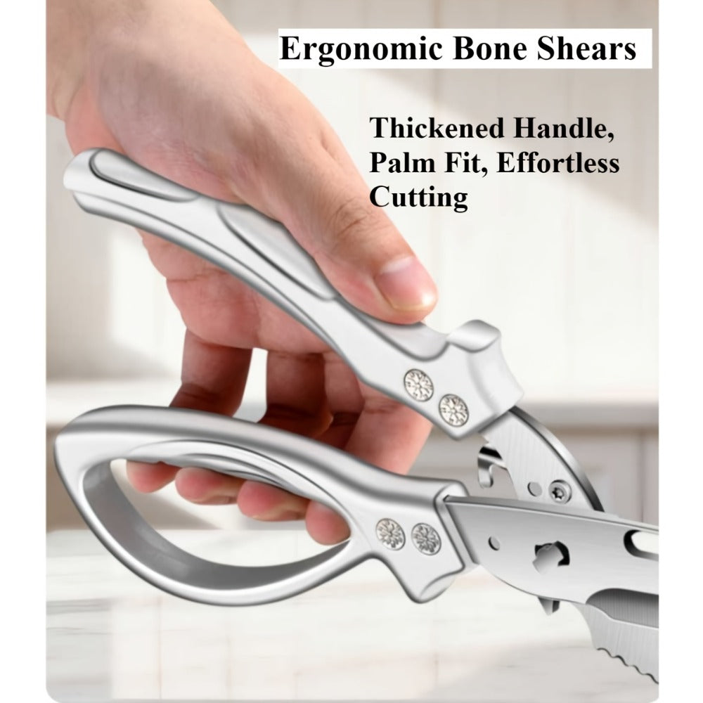 Kitchen Scissors Stainless Steel for Home Cooking, Dining and Outdoor Meals, with the Listed Configuration