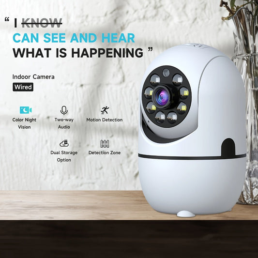 Security Camera 1080P Indoor PTZ Model with 355 Pan-Tilt, Dual-Band WiFi, Two-Way Audio and Three Pack Sizes