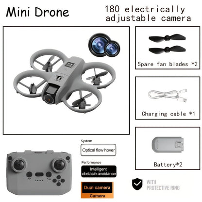 4K RC Airplane Auto Hover Dual Batteries Optical Flow WiFi FPV Camera One-Key Return Roll Anti-Shock Anti-Collision | Remote Control Plane for Kids Adults Beginners | Birthday Christmas Gift