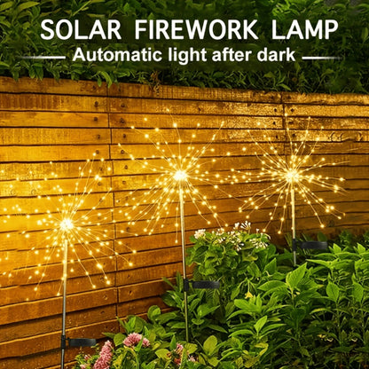 Solar Firework Garden Stake Lights with 90 to 520 LEDs, Two Colors and Multiple Pack Sizes