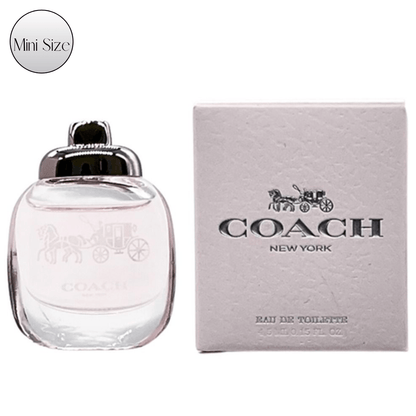 Eau de Toilette Coach New York for Women 4.5ml Mini Bottle with Silver Cap and Pink Boxed Presentation