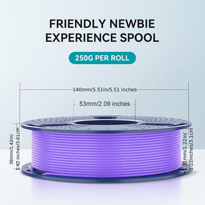 8-Color 3D Printer Filament Bundle 1.75mm 2kg PLA PETG High Speed Options – SUNLU 8×250g Individually Vacuum Packed Neatly Wound Complete Color Set for FDM Printers