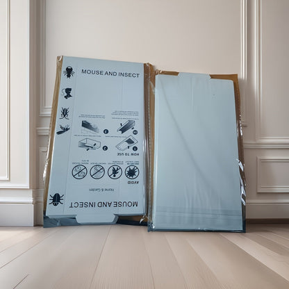 20-Piece Foldable Adhesive Insect Trap Cards for Flat, Box or Channel Placement Around Indoor Areas