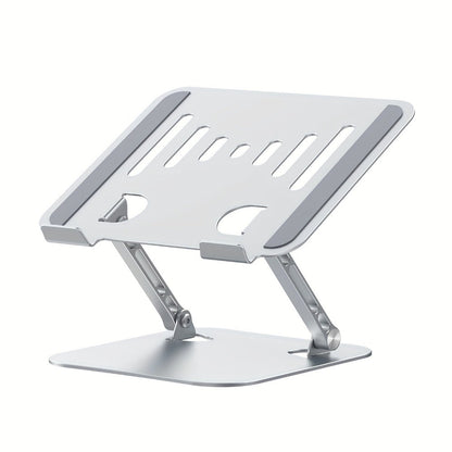 Laptop Stand Adjustable Aluminum Alloy Foldable Portable Ergonomic Desk Riser Compatible with 10 to 16.5 Inch Laptop MacBook Notebook Tablet Computer Stand Holder for Home Office – Black & Silver