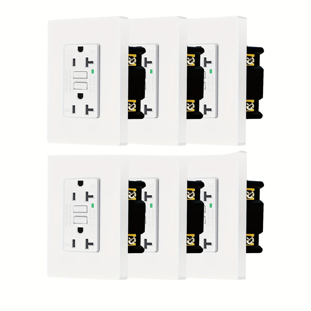 GFCI Outlet 20 Amp Tamper Resistant WR Weather Resistant with Wall Plate ETL Listed for Home Cooking, Dining and Outdoor Meals