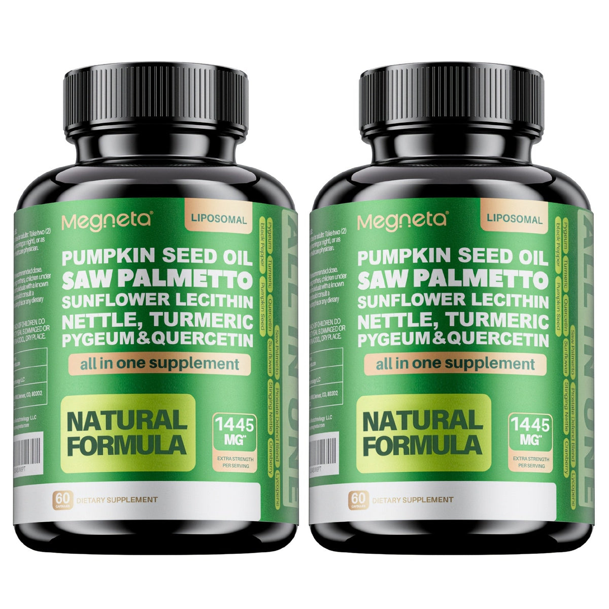 Prostate Support Supplement for Men, Saw Palmetto 33060mg with Pumpkin Seed, Pygeum, Turmeric, Quercetin & Sunflower Lecithin