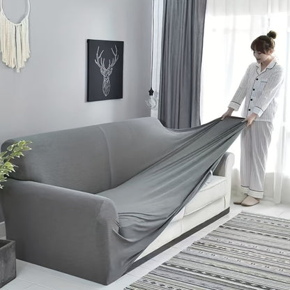 Sofa Cover Elastic Anti-Slip Stretch Slipcover for 1, 2, 3 or 4-Seater Sofas in Seven Solid Colors