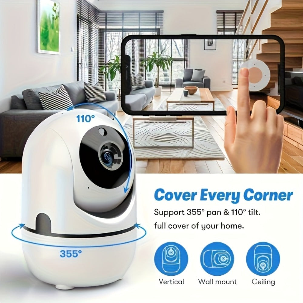 Security Camera 4MP Indoor Model with Dual-Band WiFi, 360 Pan-Tilt, Color Night Vision and Two-Way Audio