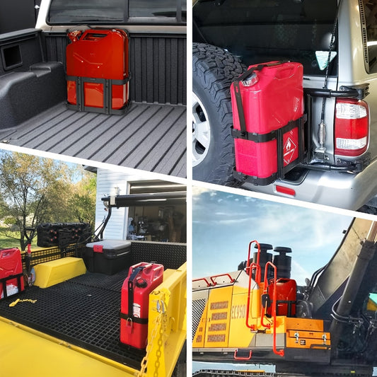 Jerry Can Holder Mount 5 Gallon 20L NATO Style Steel Gas Can Lockable Mounting Bracket for Jeep Truck RV Motorcycle Overlanding Camping Off-Road Universal Fit