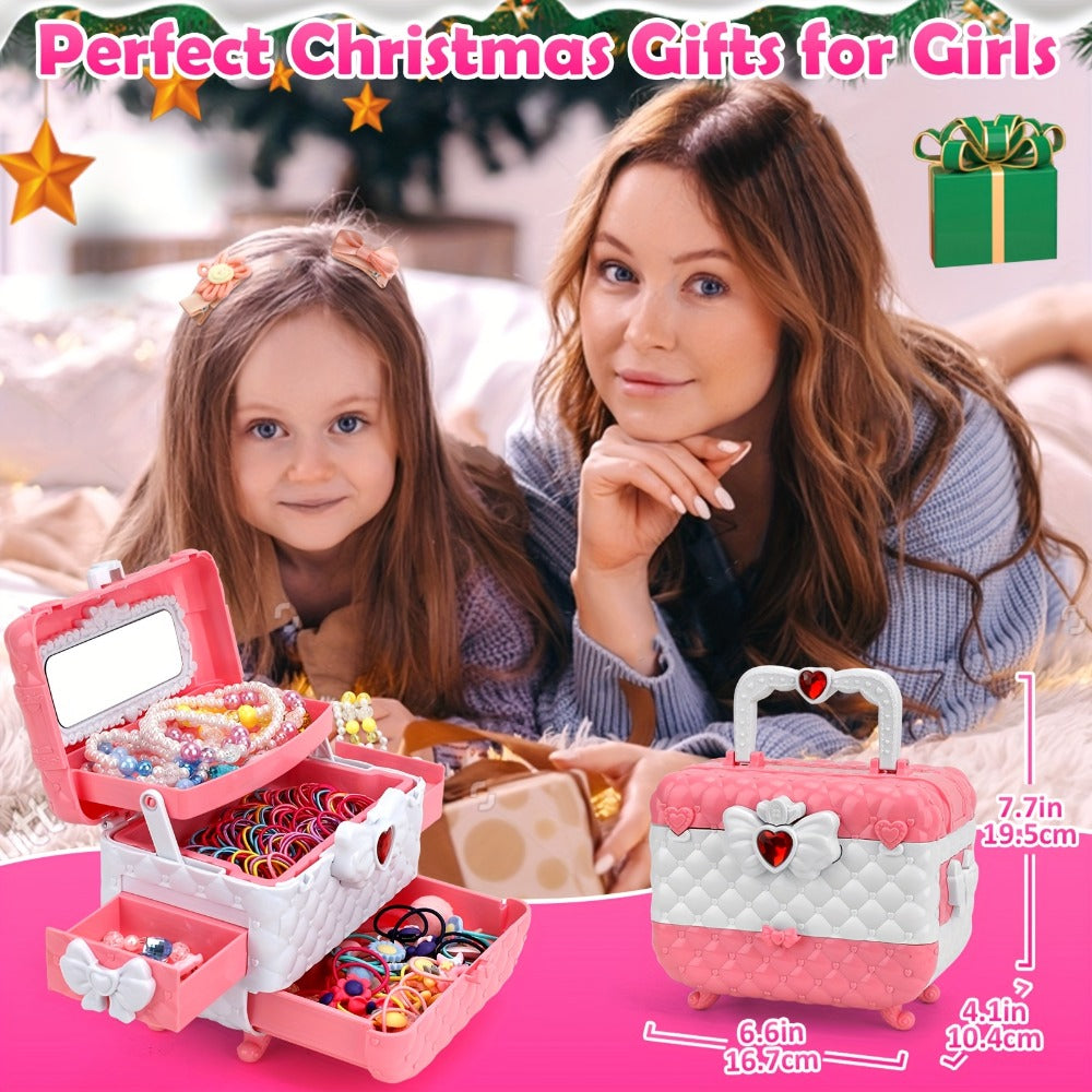 Kids Jewelry & Dress-Up Set 152 PCS – Costume Jewelry Hair Clips Bands & Accessories for Girls Ages 3+ | Princess Dress Up Toy | Best Birthday Christmas Gift for Little Girls