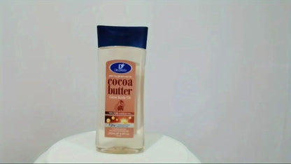 Cocoa Butter Body Oil, Two-Piece Set of 200ml Flip-Top Bottles with Coordinated Brown Labels