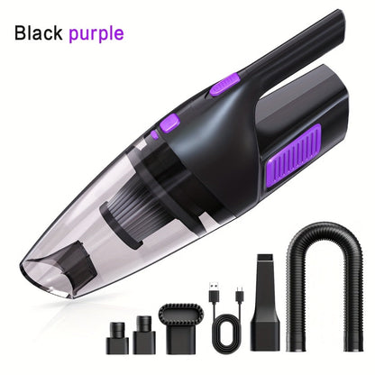 Cordless Handheld Vacuum Cleaner with Three Color Checkouts, Crevice Nozzle and Compact Dust Cup