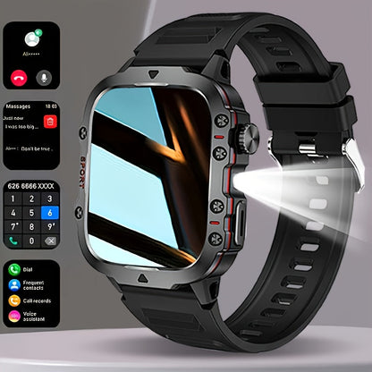 Smartwatch – Men's Outdoor 4.6" HD Touch Screen with Wireless Calling & LED Display, USB Charging, Multiple Sport Modes, Heart Rate…