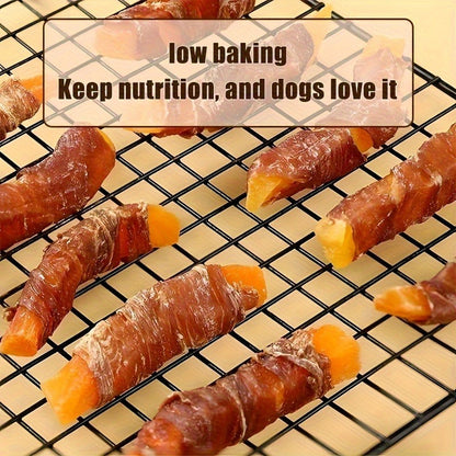 Dog Treats Chicken or Duck Wrapped Sweet Potato Pieces in 150g, 200g and Two-Pack Options for Dog Reward Use