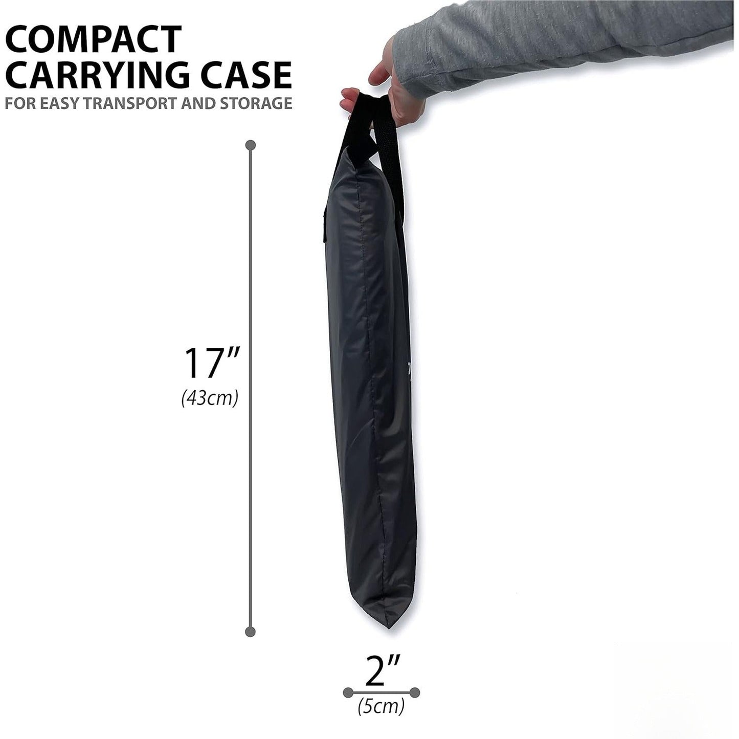 Curved-Top Nine-Shelf Camping Organizer in Brown or Gray with Zippered Front Flap and Folded Carry Form